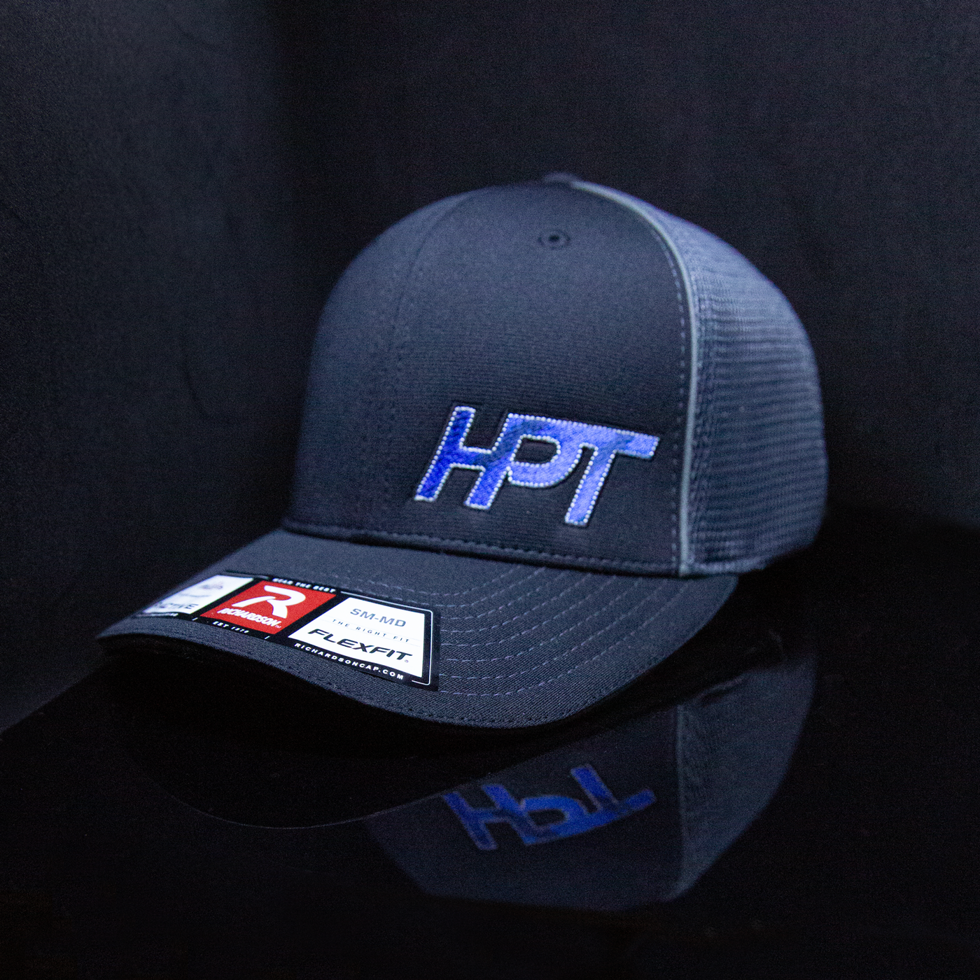 Black/Gray Mesh Fitted Hat